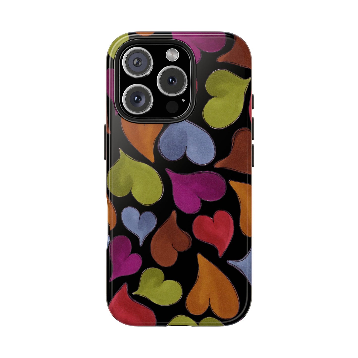 Big Hearted Black Phone Case