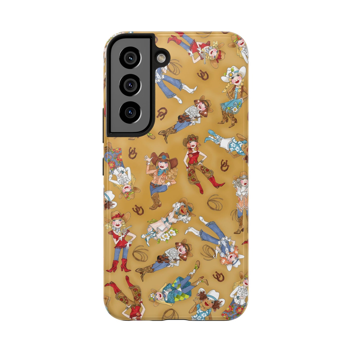 Tossed Cowgirls Tan Phone Case