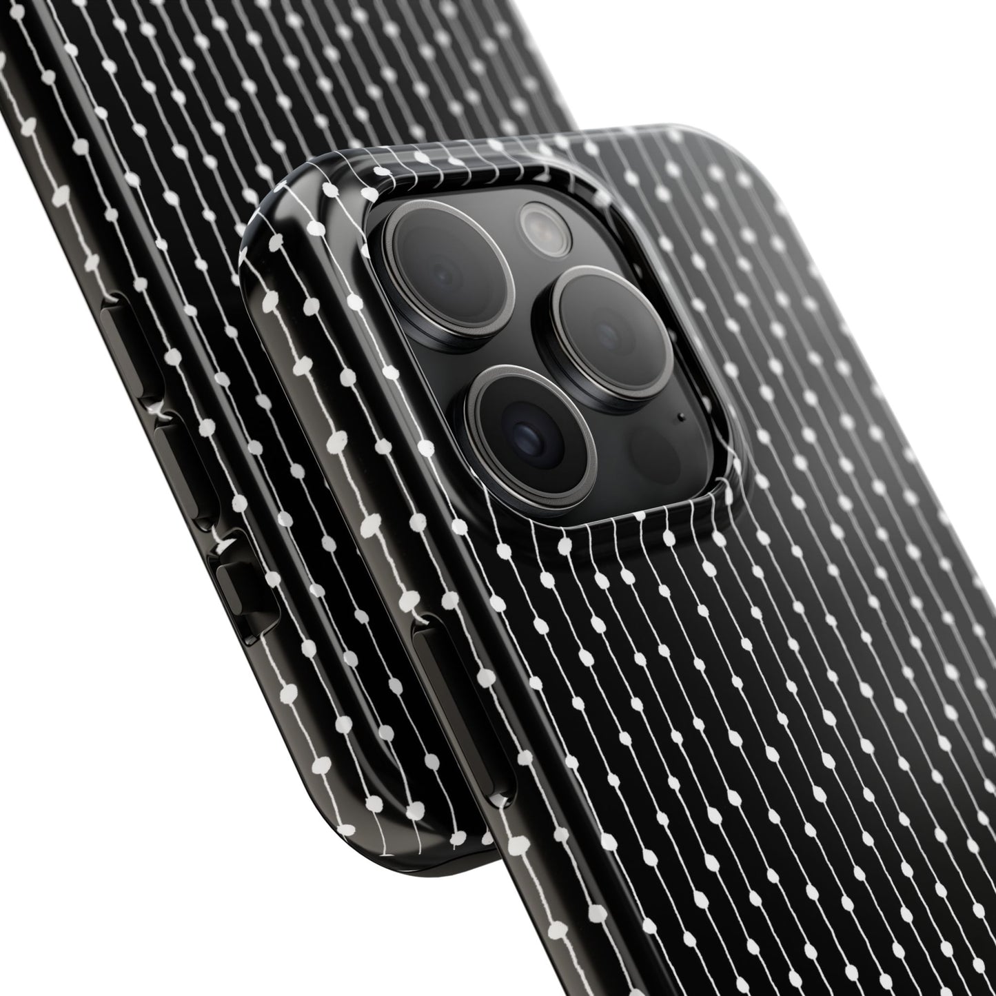 Pin Stripe Black / White Phone Case