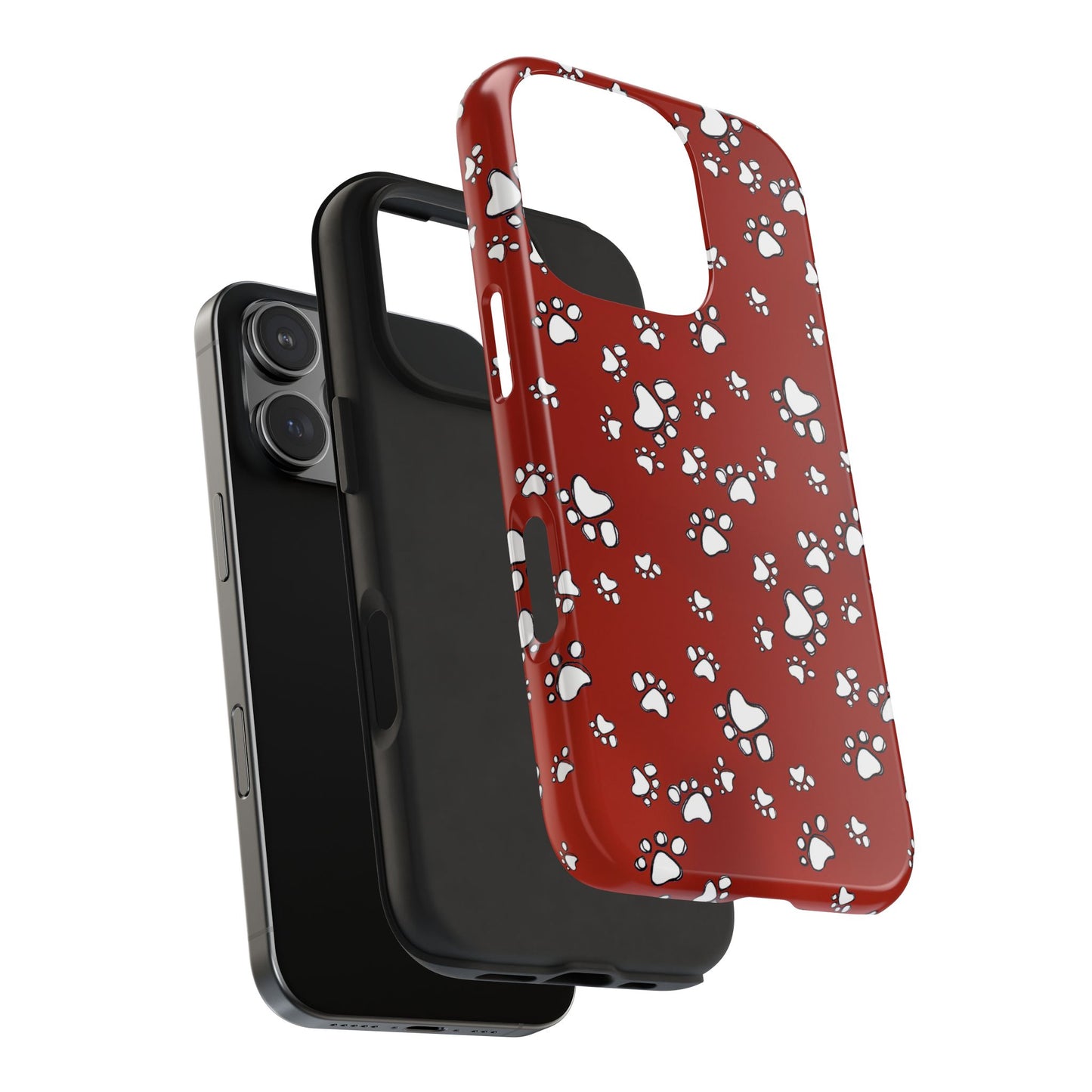 Paw Flakes Red Phone Case