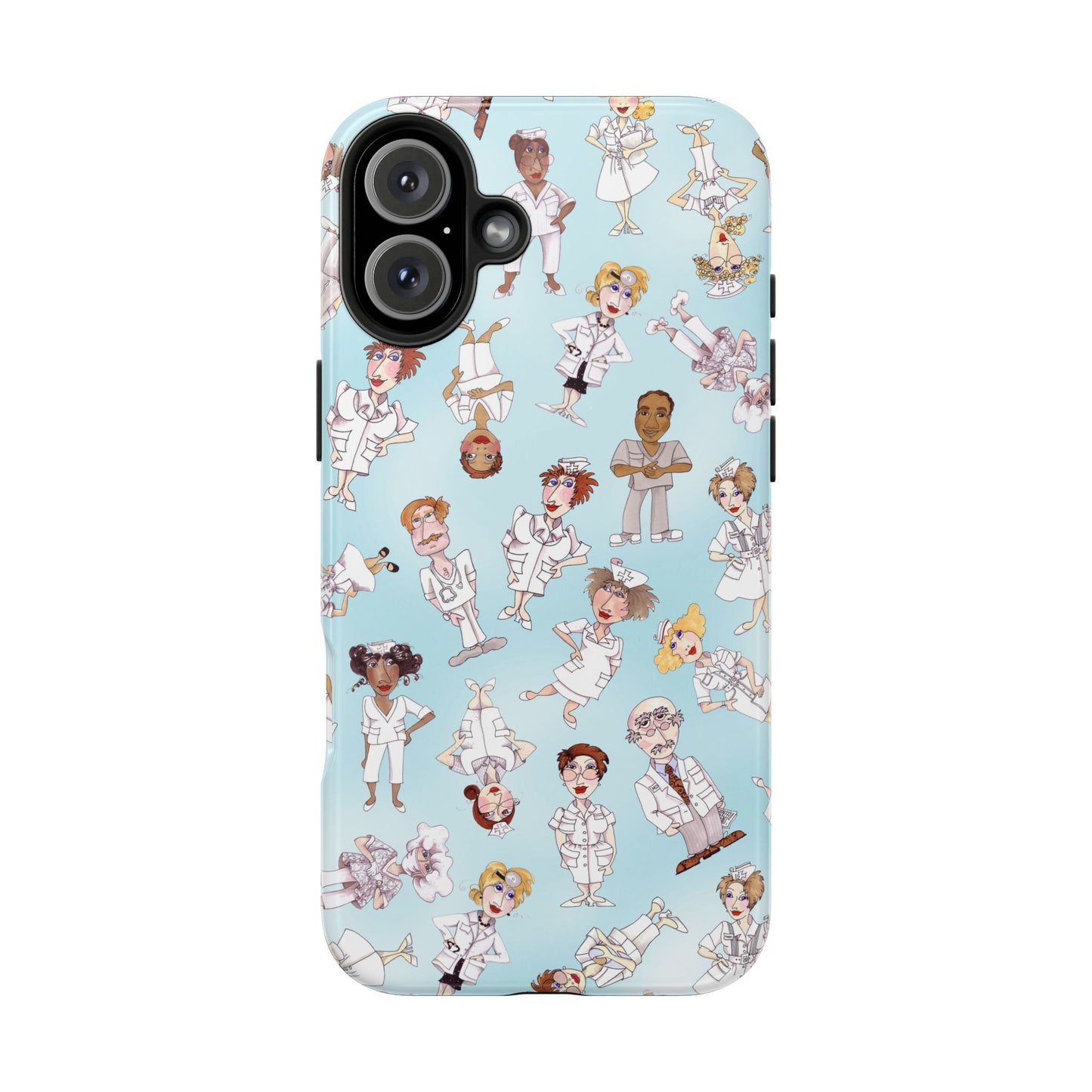 Tossed Nurses Aqua Phone Case