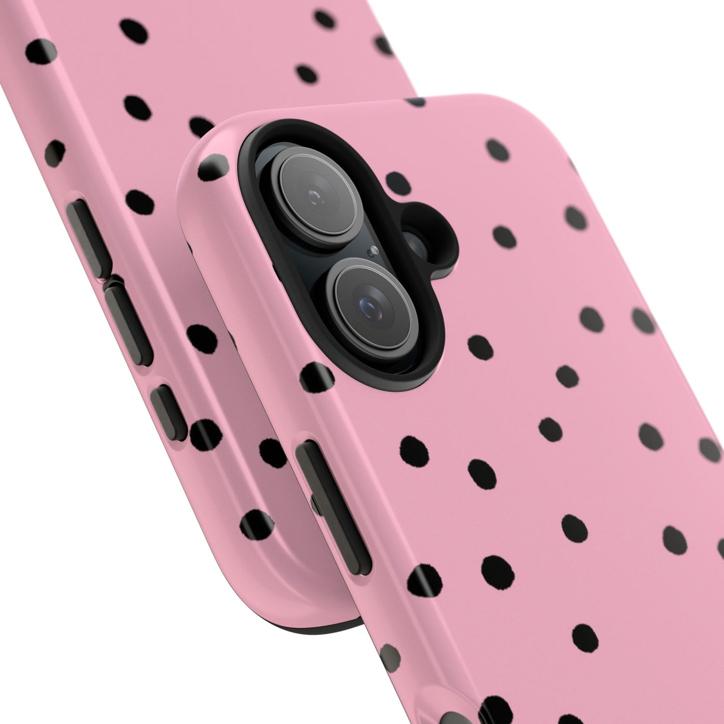 Dinky Dots Pink / Black Phone Case