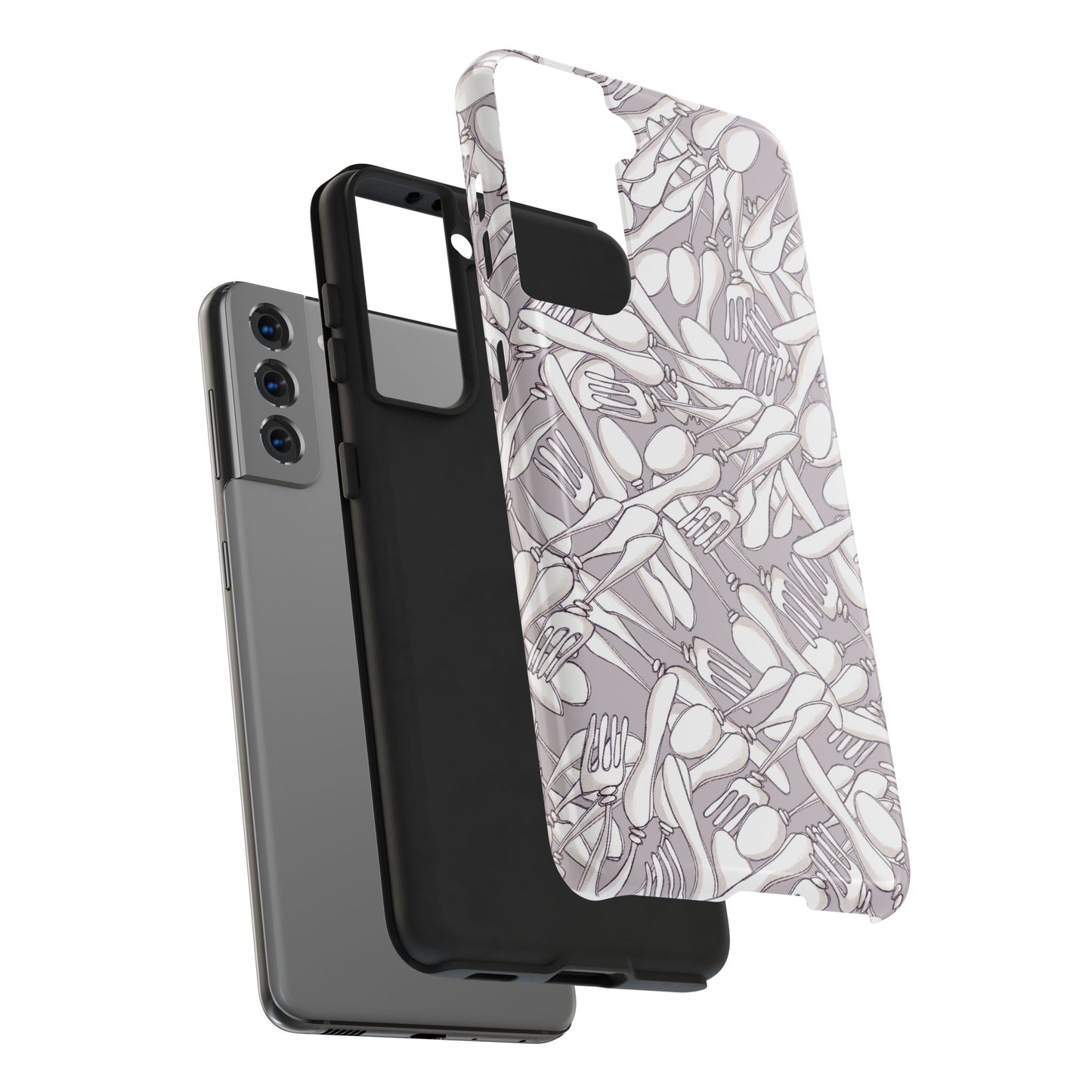 Silverware Wars Silver Phone Case