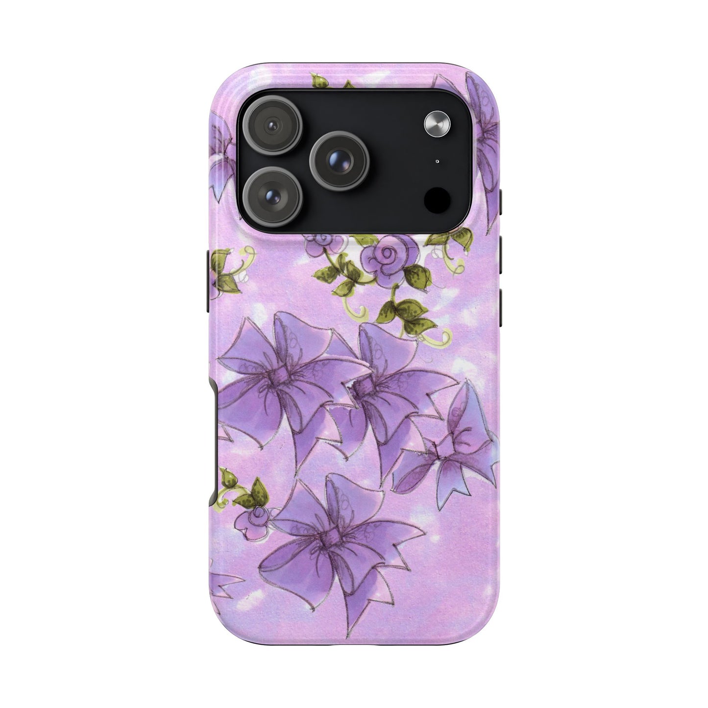 Bows & Flowers Purple Phone Case