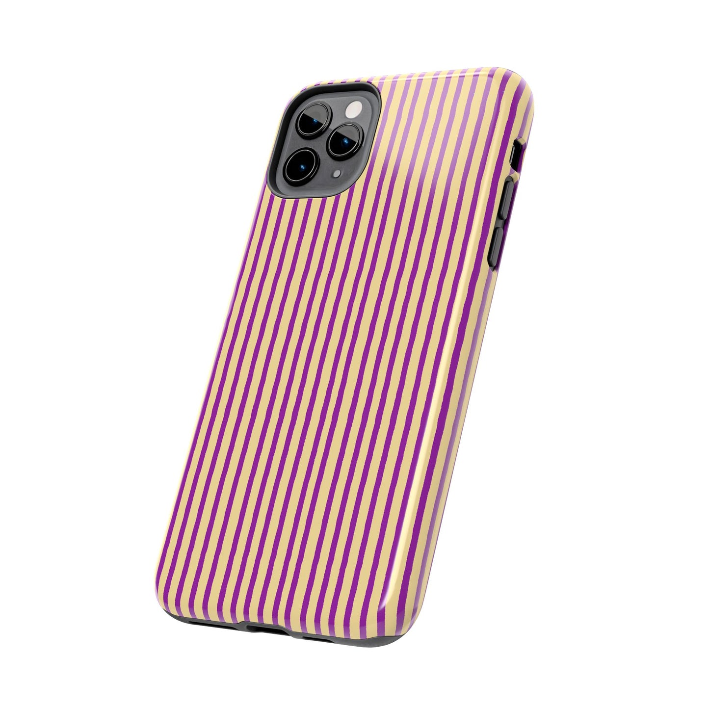 Stripe Yellow / Purple Phone Case