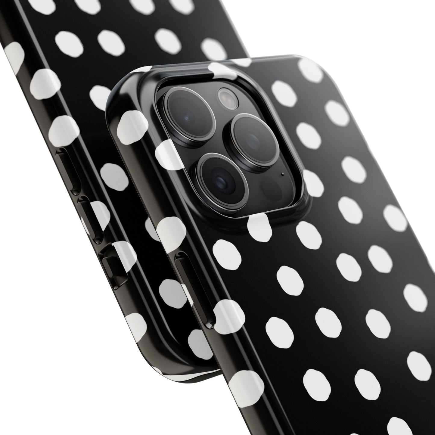 Jumbo Dots Black / White Phone Case