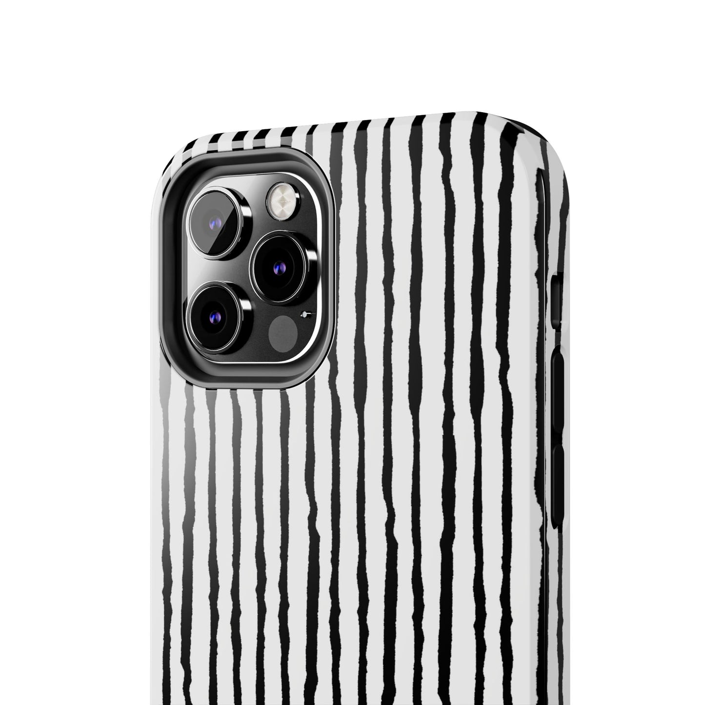 Sorta Stripe White / Black Phone Case