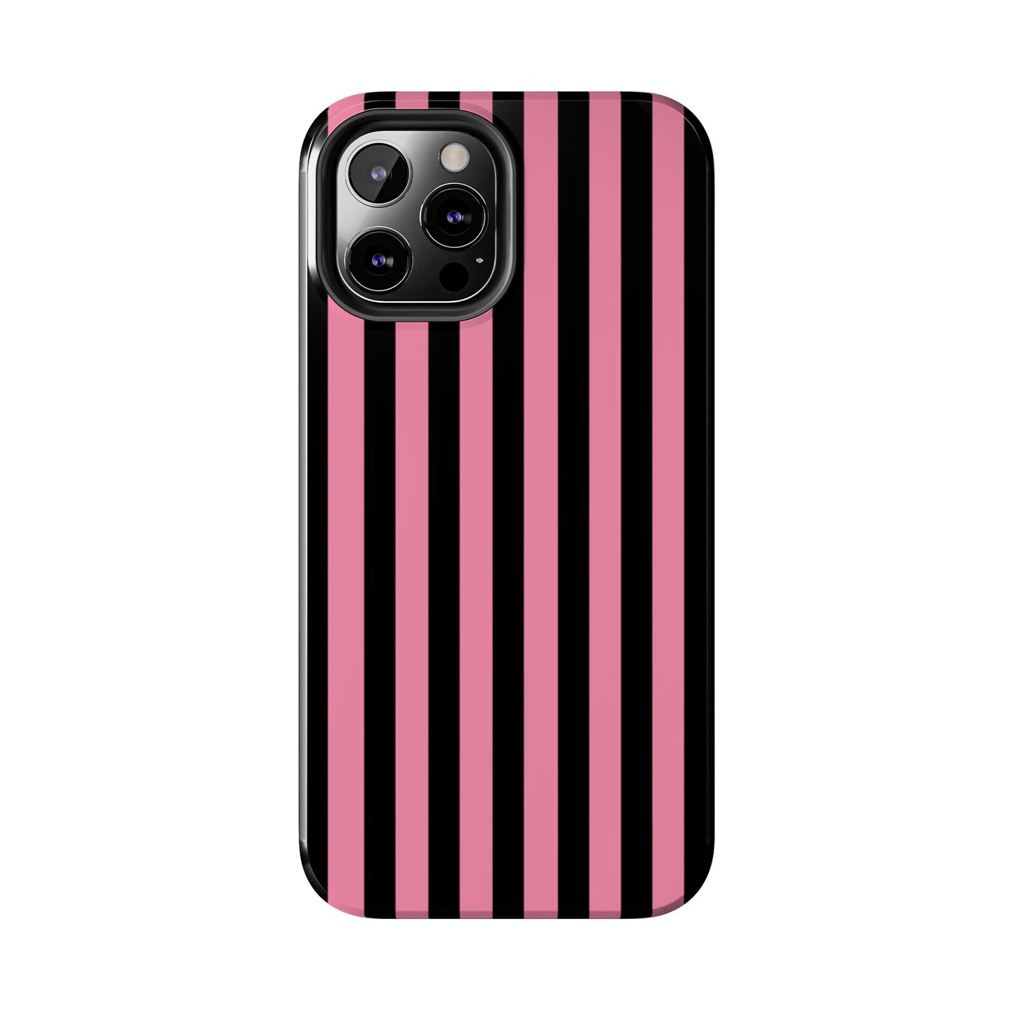 Vertical Stripe Pink / Black Phone Case