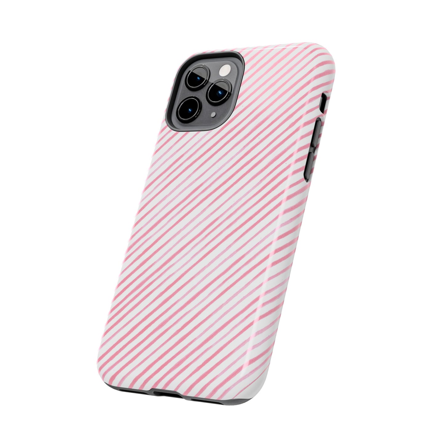 Bias Stripe White / Pink Phone Case