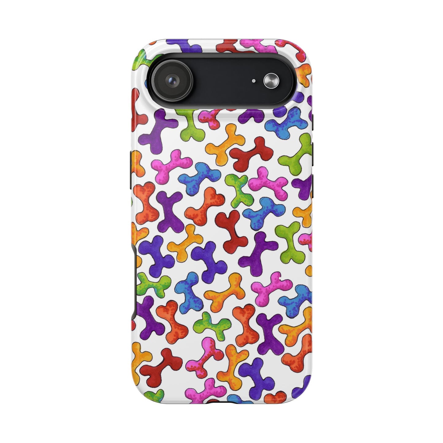 Fancy Bones White / Multi Phone Case