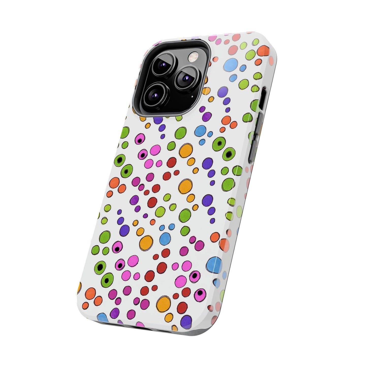 Dog Dots White / Multi Phone Case