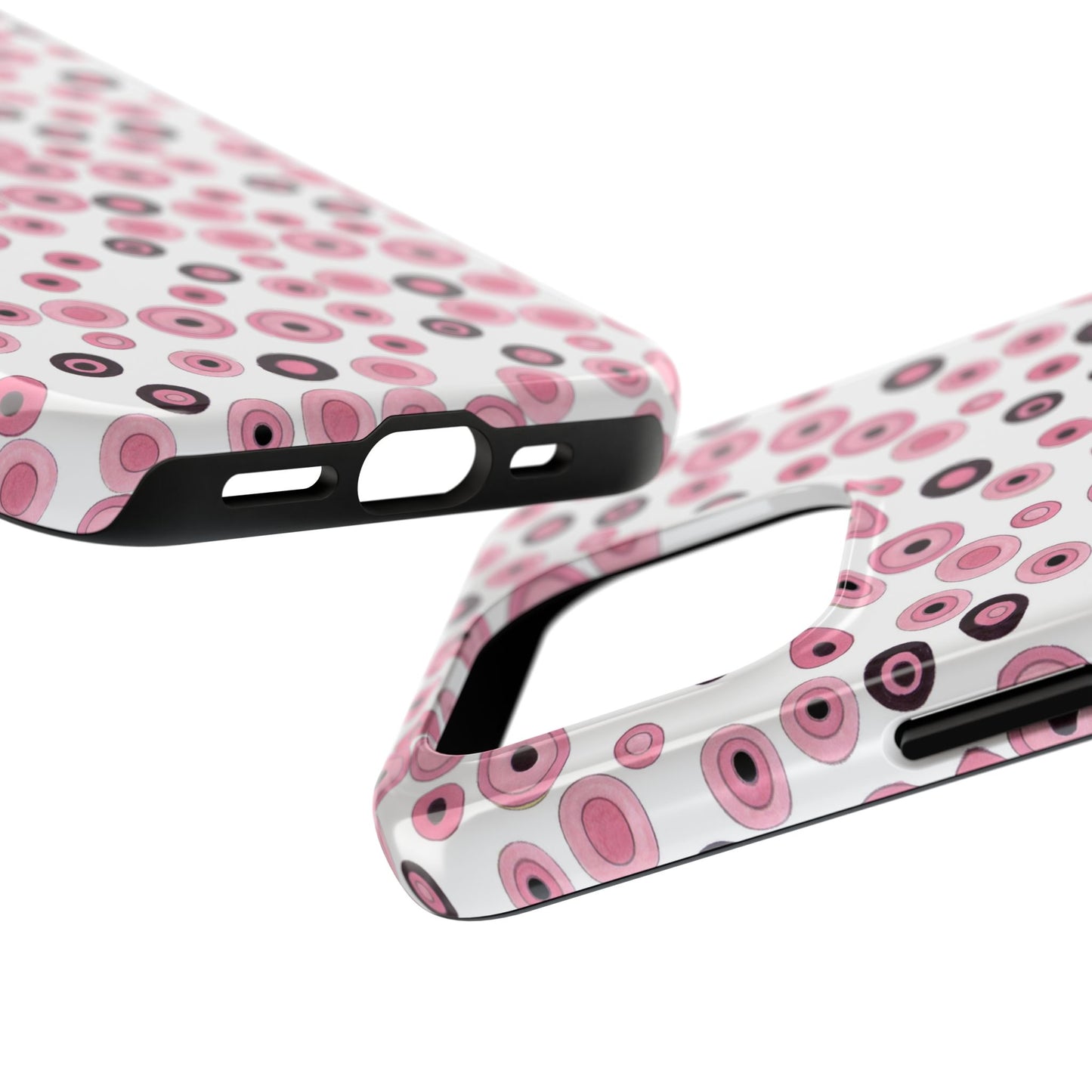 Dots White / Pink Phone Case