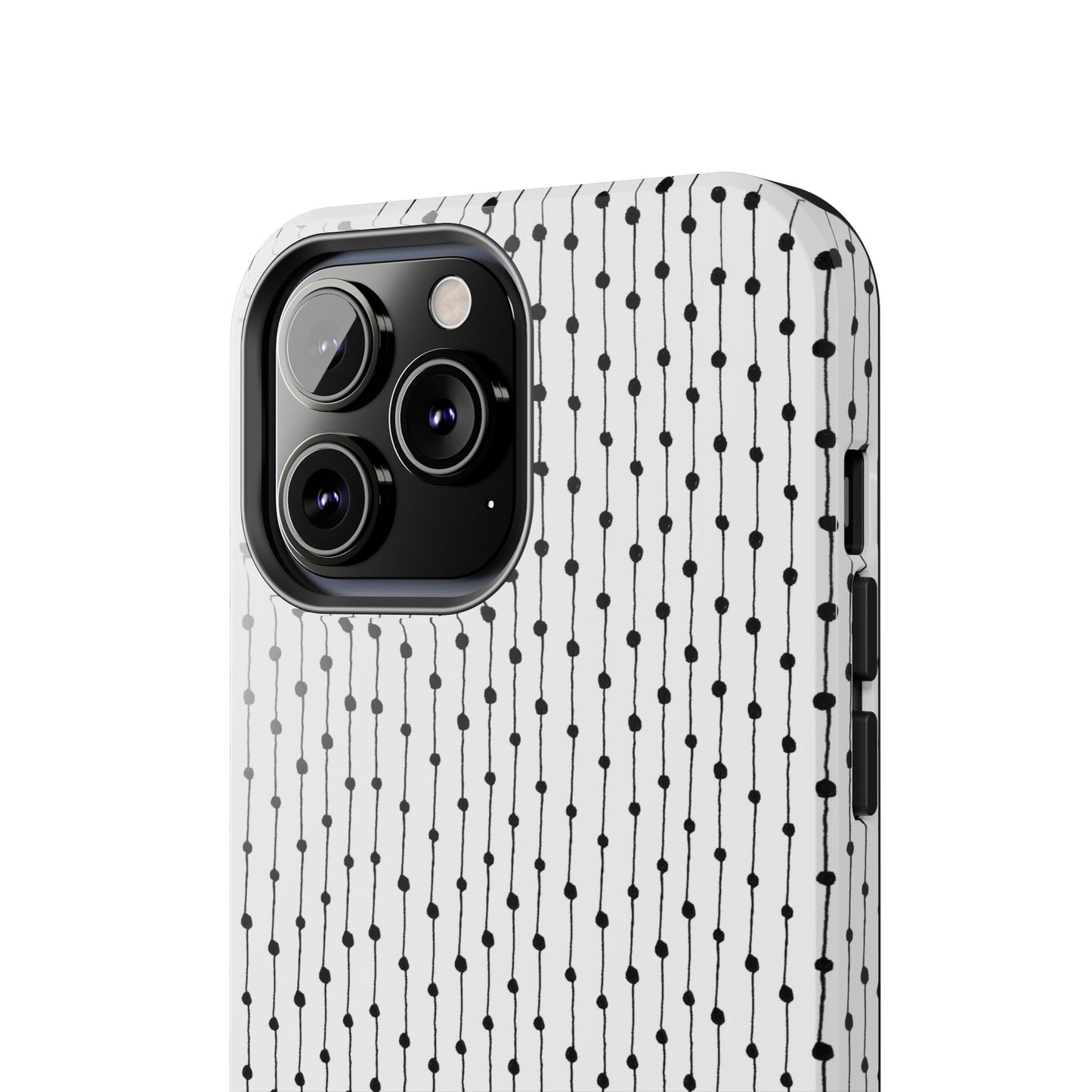 Pin Stripe White / Black Phone Case