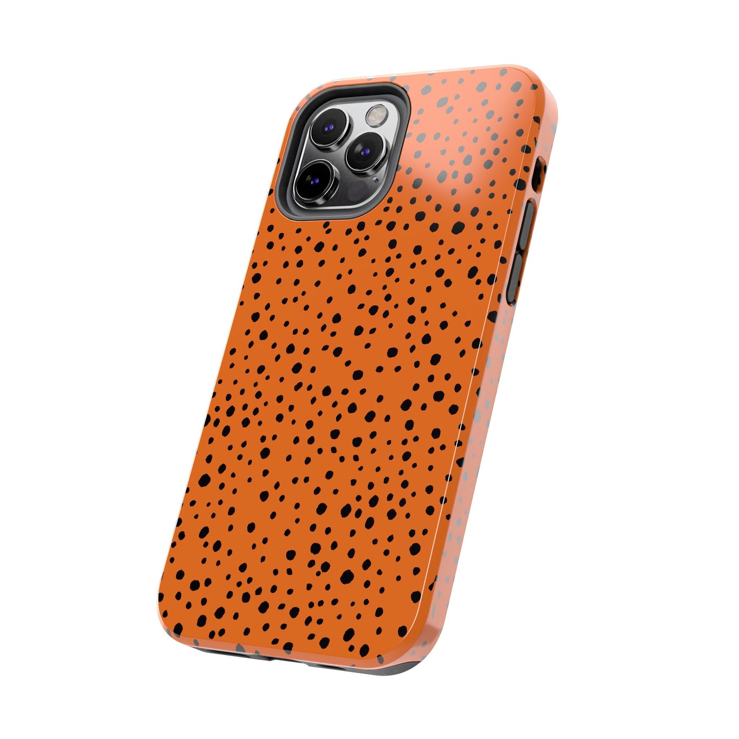 Pepper Dots Orange / Black Phone Case