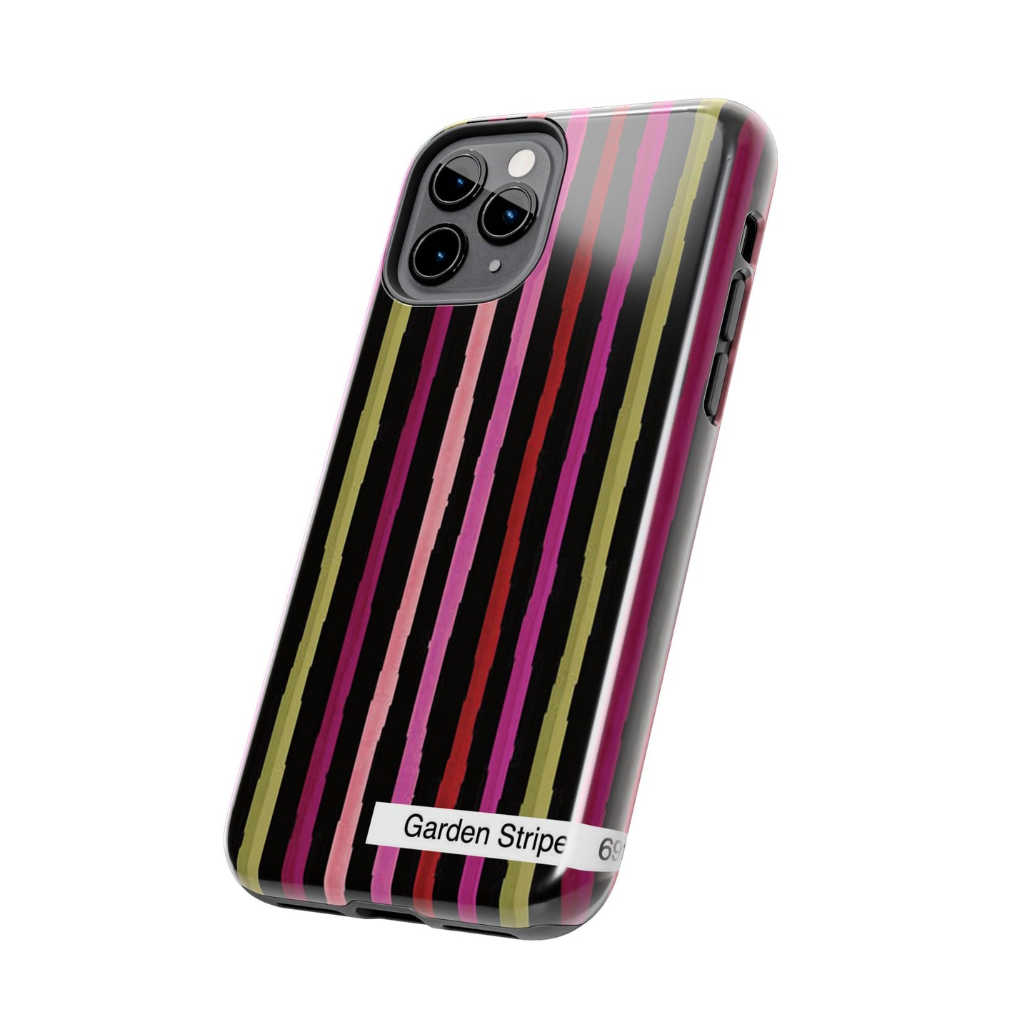 Garden Stripe Black Phone Case