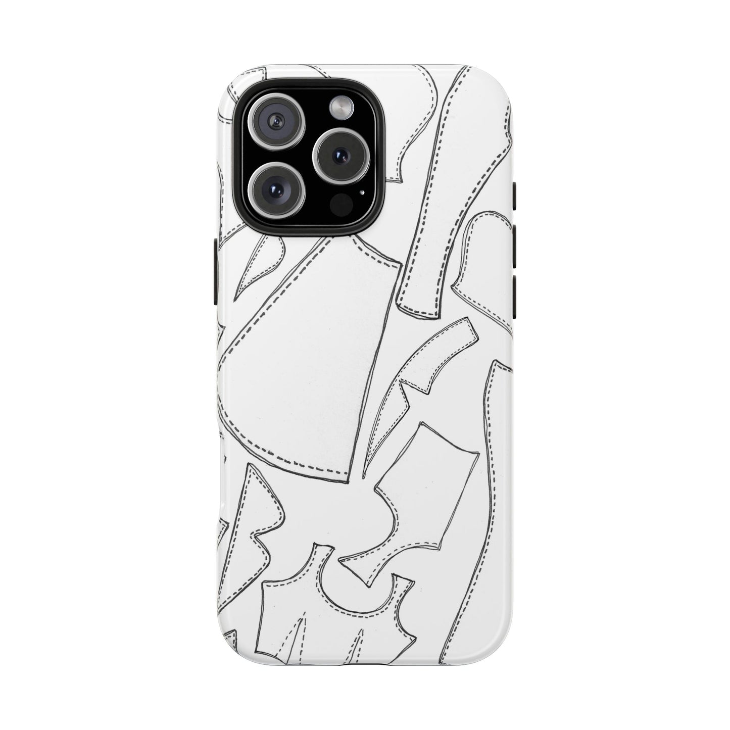 Pattern Pieces White Phone Case