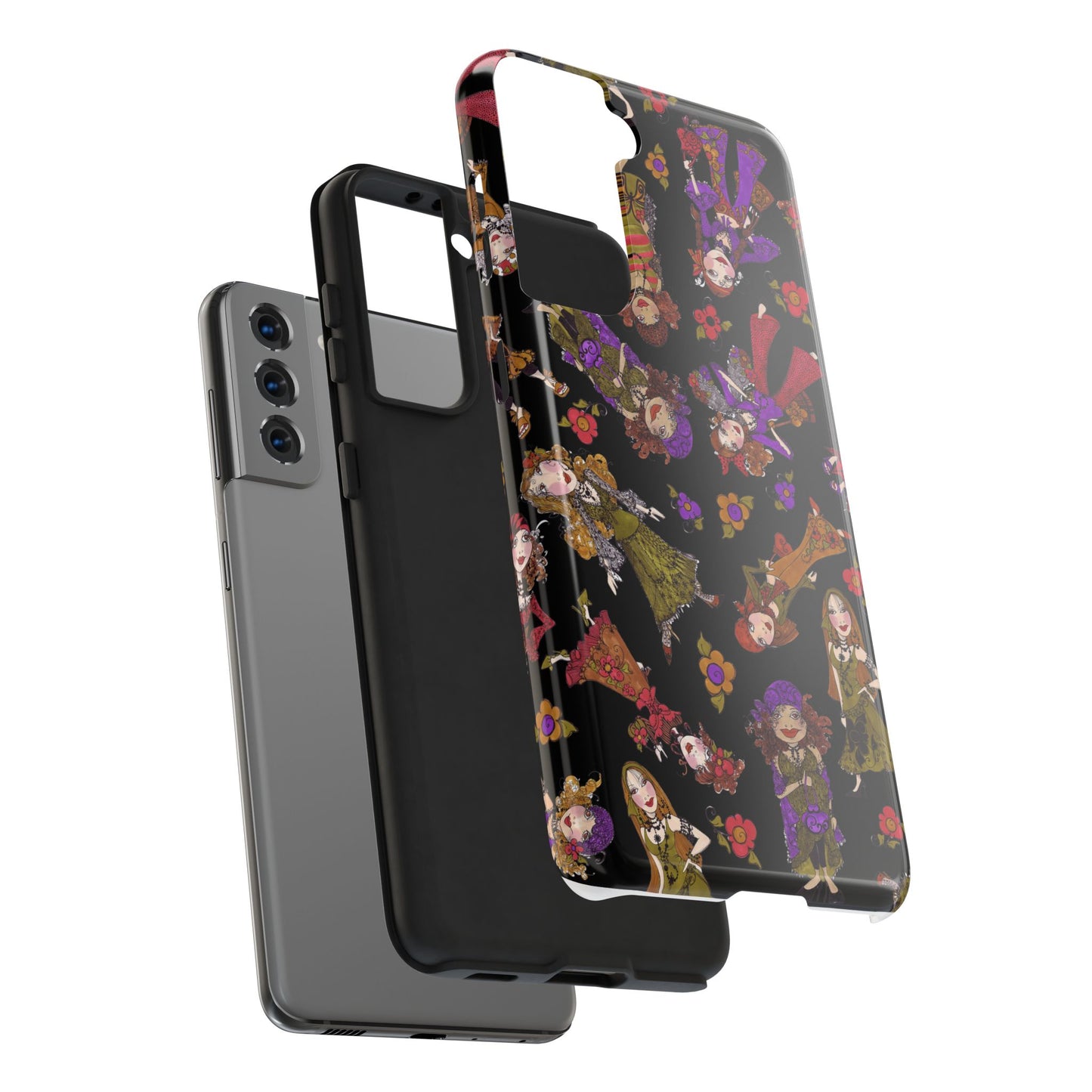 Tossed Gypsies Black Phone Case