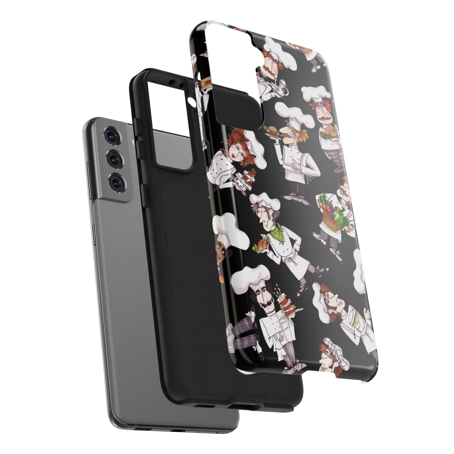 Tossed Chefs Black Phone Case