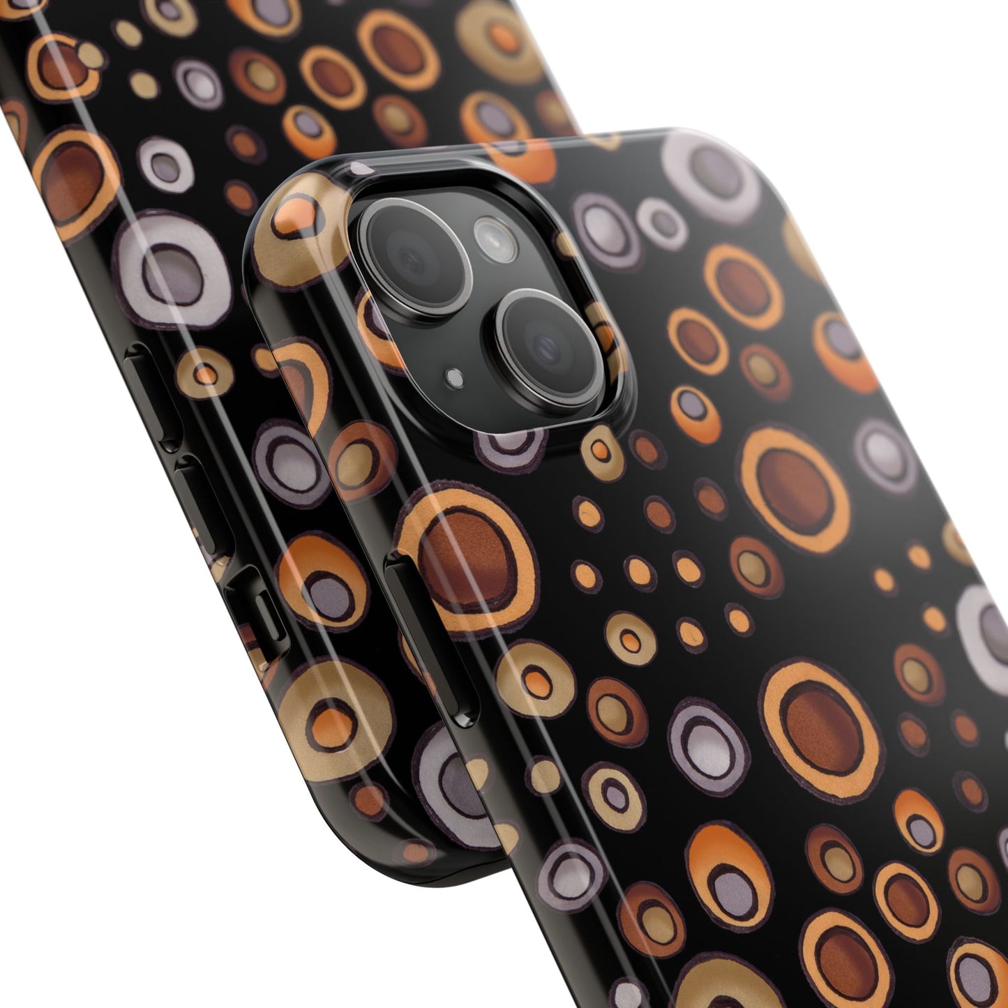 Doggy Dots Black Phone Case