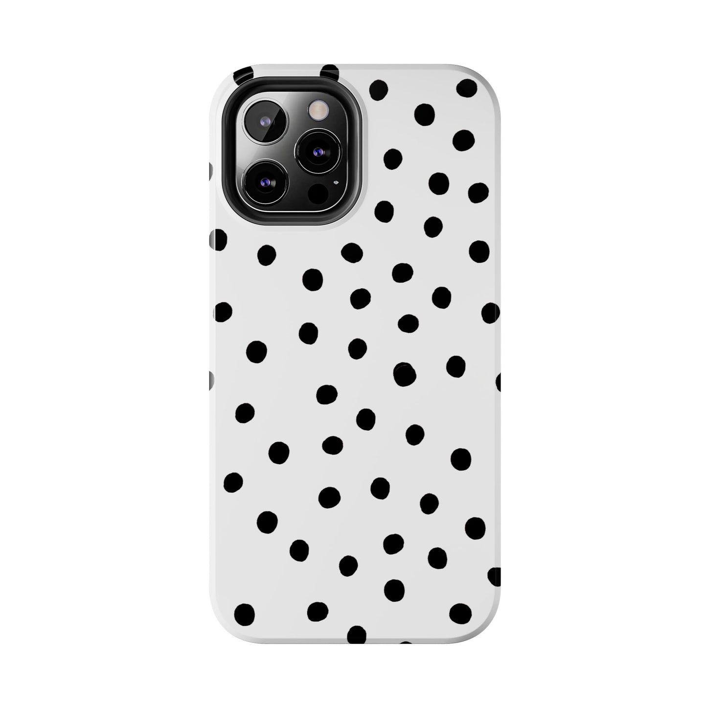 Dot White / Black Phone Case