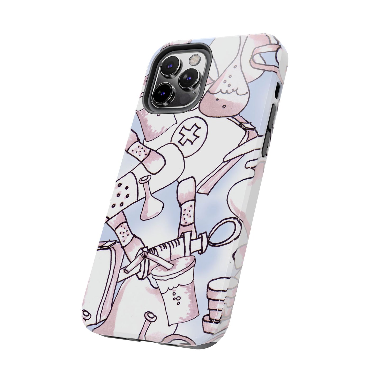 Med Stuff Blue Phone Case