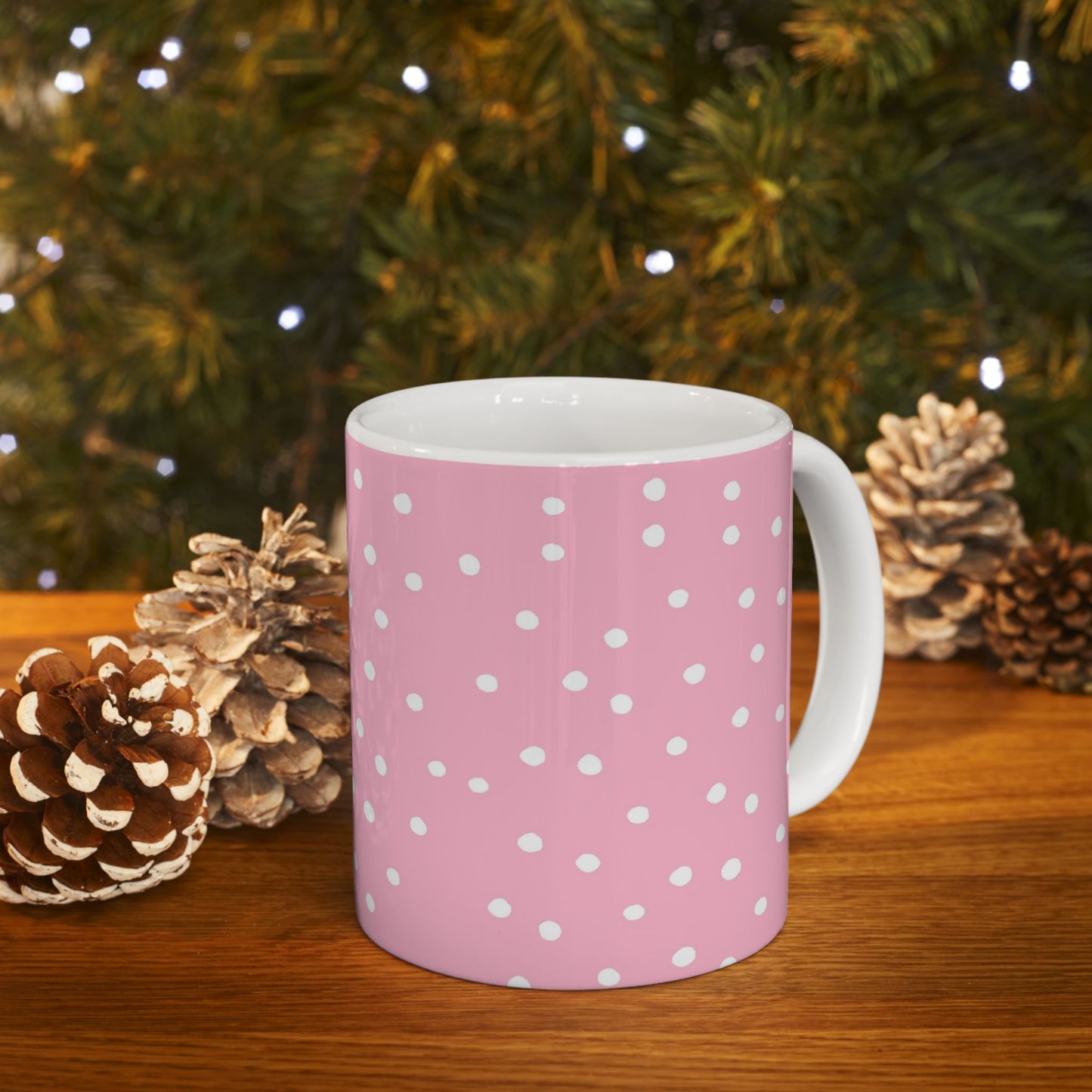 Dinky Dots Pink / White Cup