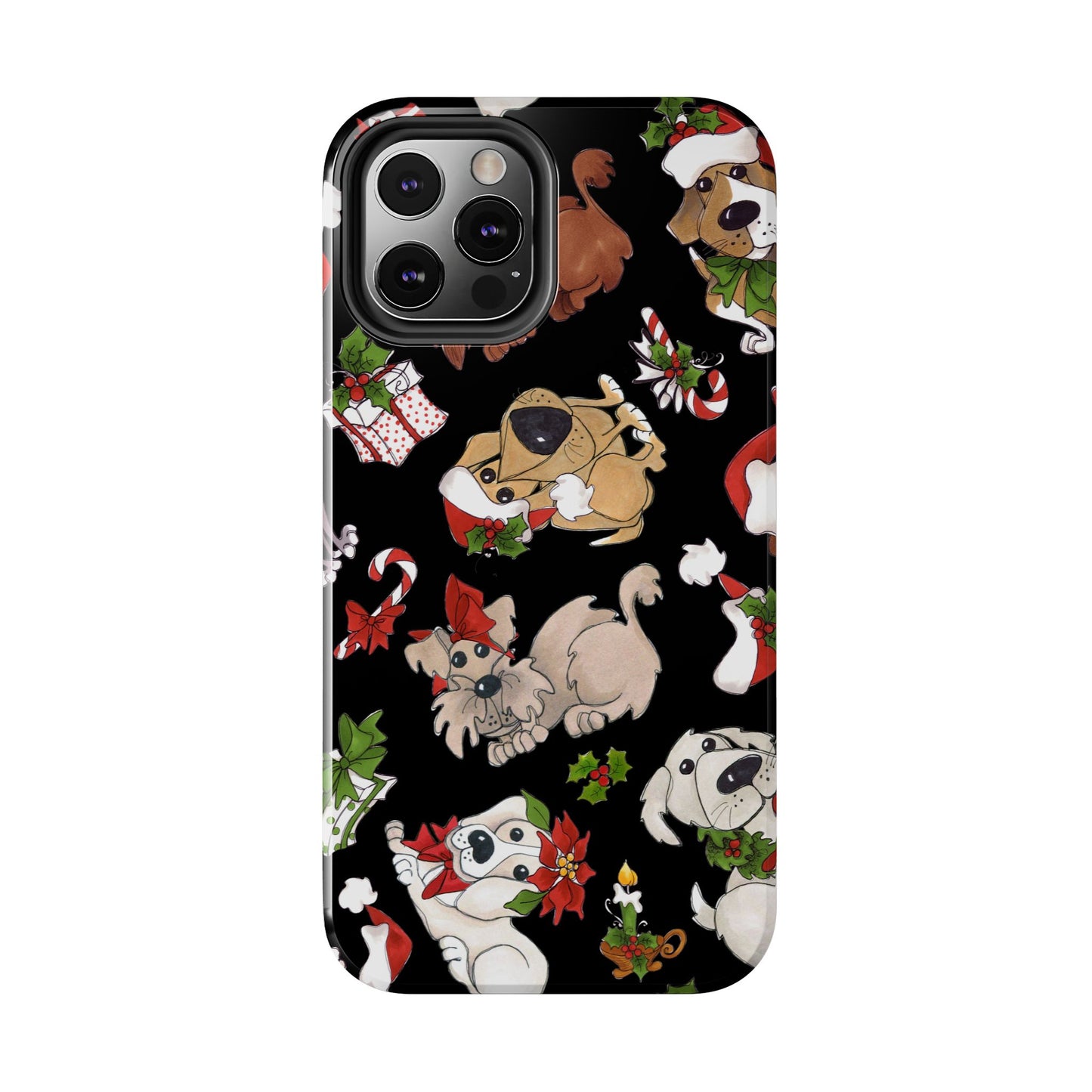 Doggie Toss Black Phone Case