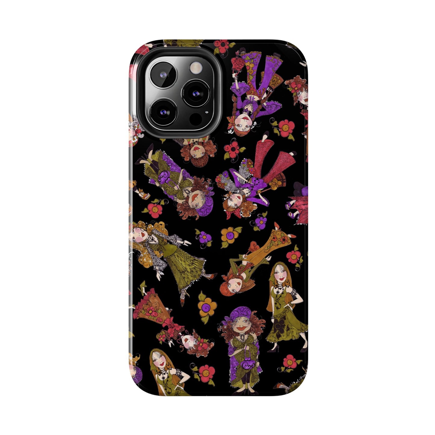 Tossed Gypsies Black Phone Case