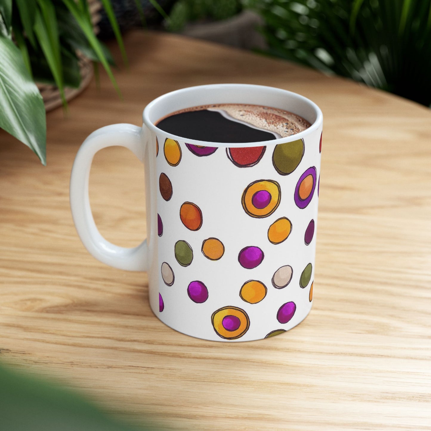 Sesame Dot White Cup