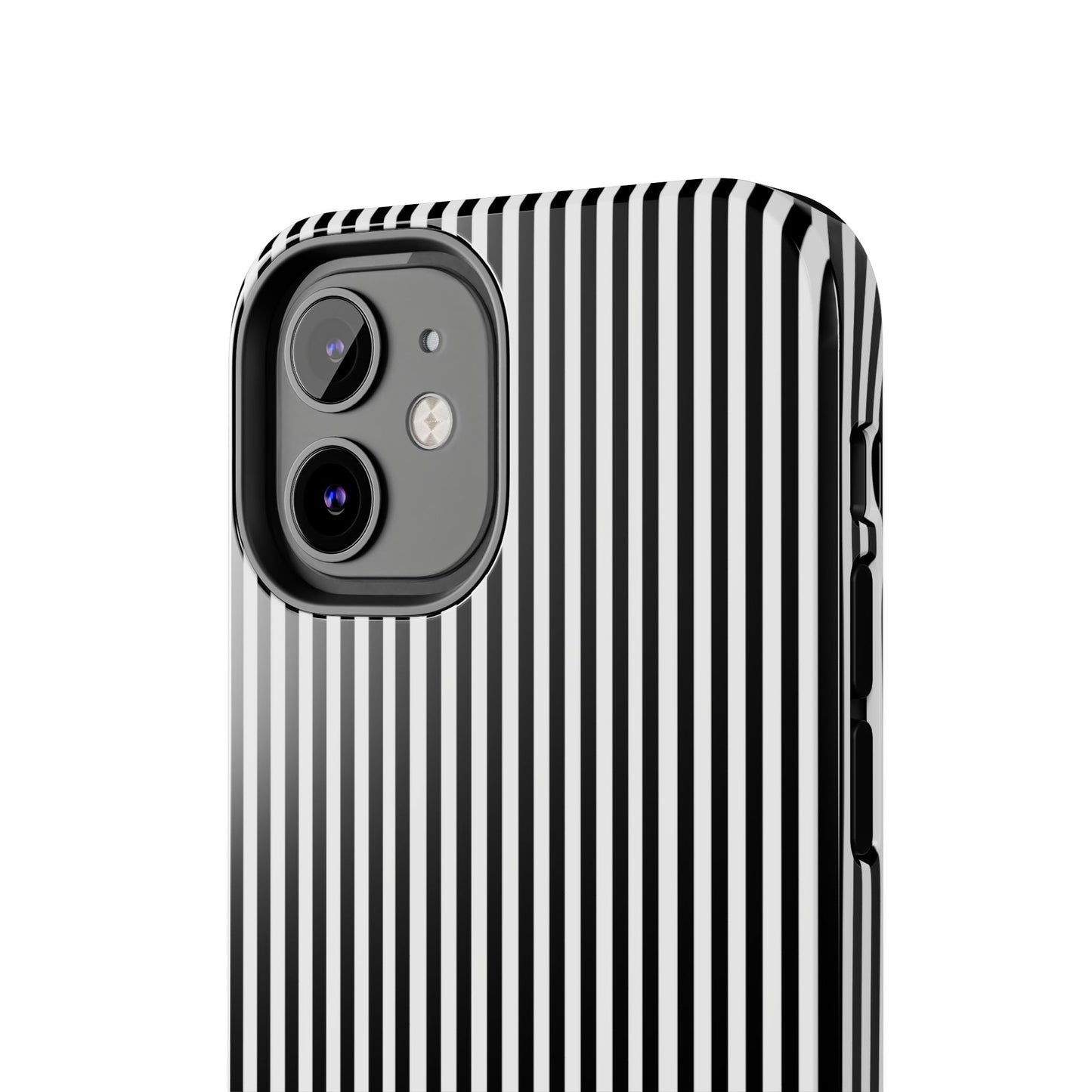 Stripe White / Black Phone Case