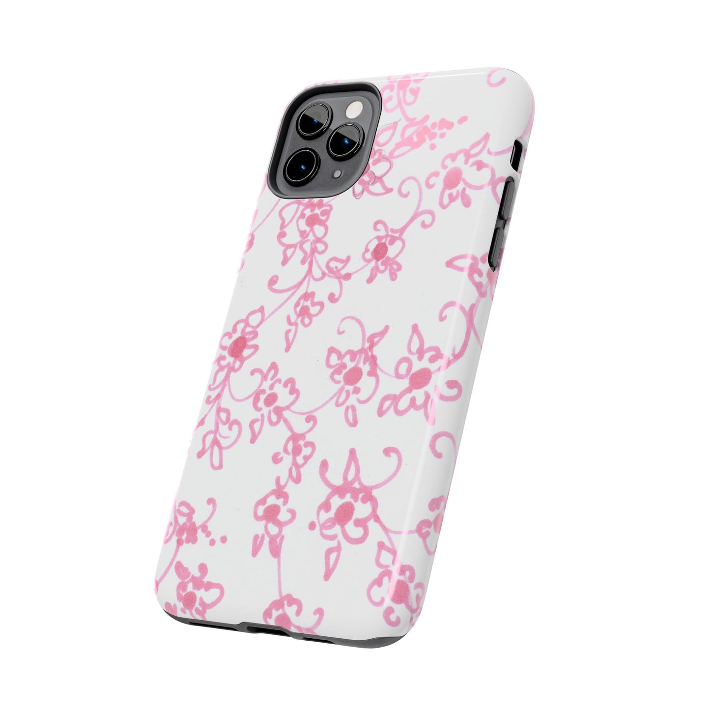 Juliette Ladies White / Pink Flowers Phone Case