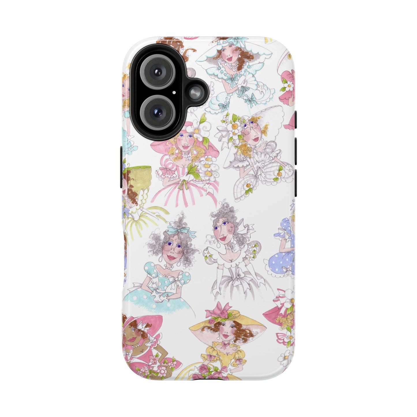 Tossed Belles White Phone Case