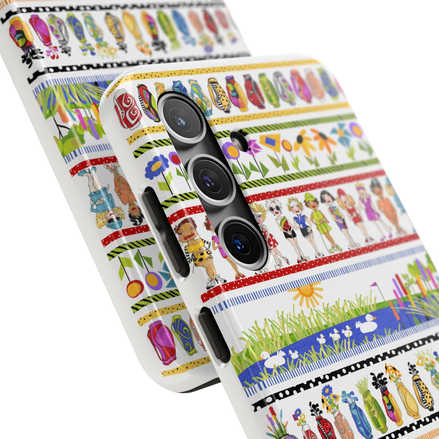 Golf Borders White Phone Case