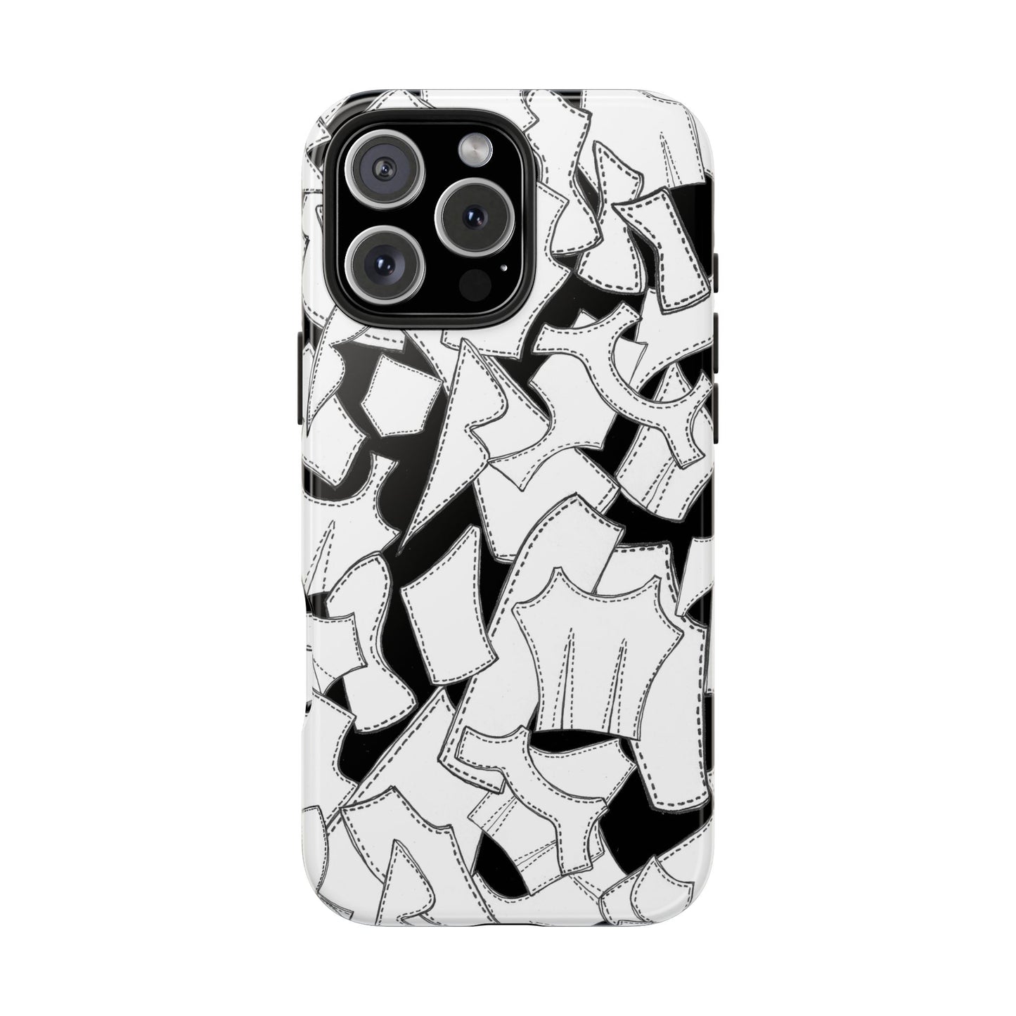 Pattern Pieces Black Phone Case