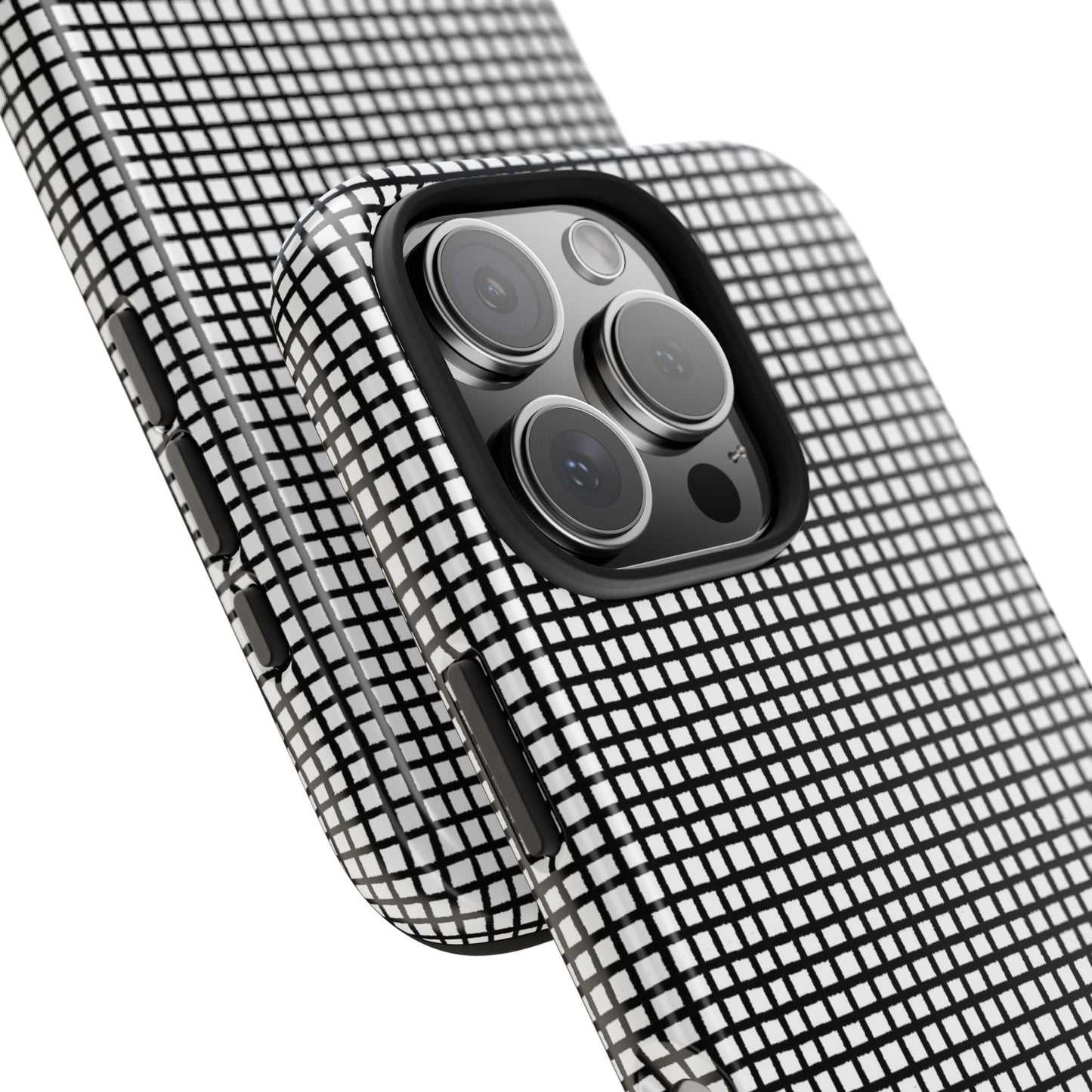Gingham Black / White Phone Case