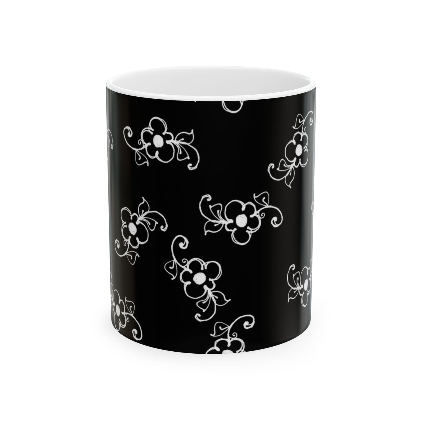 Favorite Daisies Black / White Cup