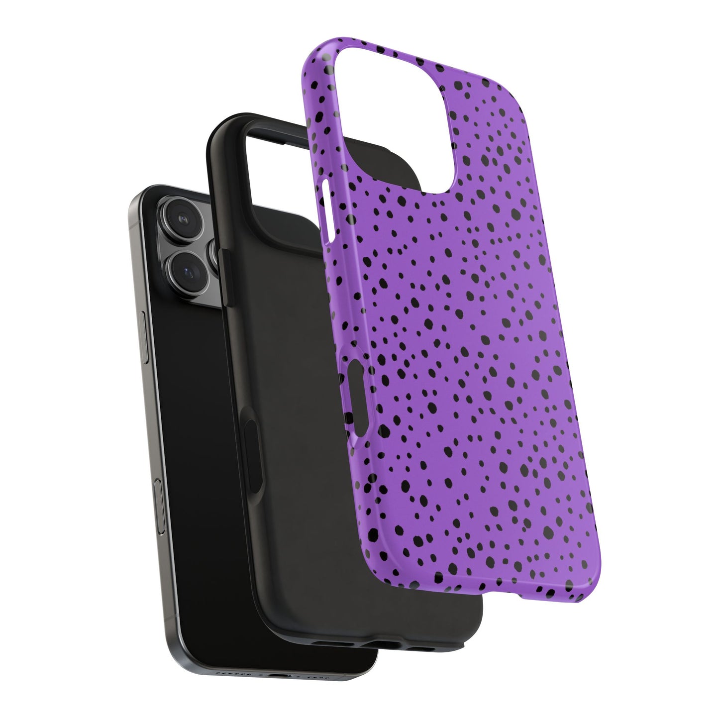 Pepper Dots Purple / Black Phone Case