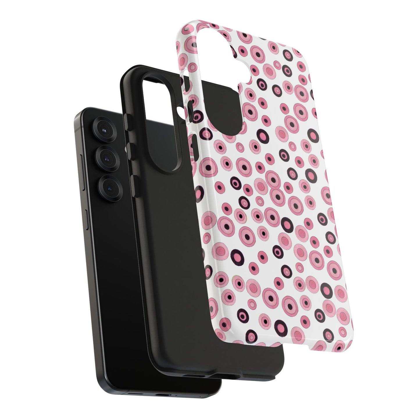 Dots White / Pink Phone Case