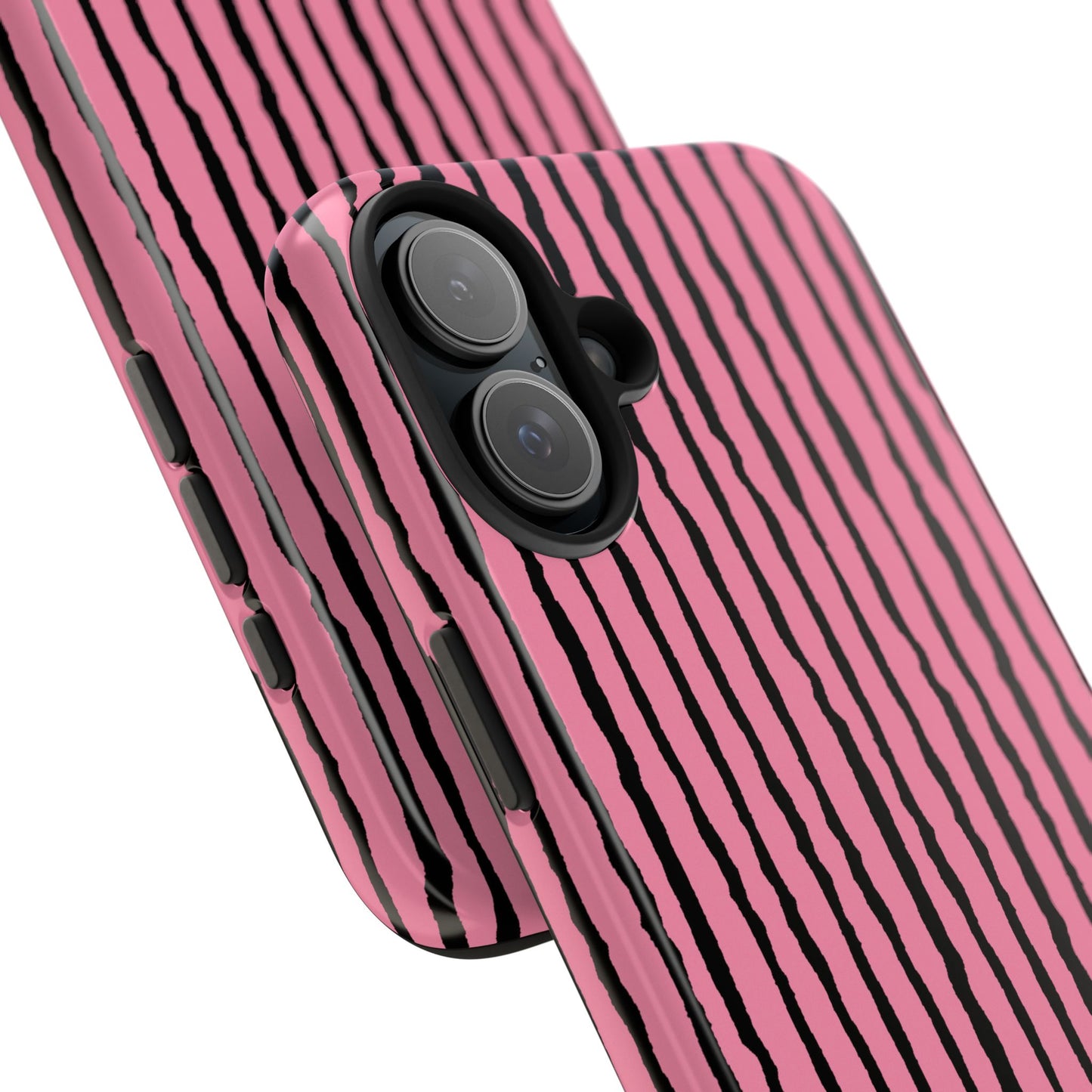 Sorta Stripe Bright Pink / Black Phone Case