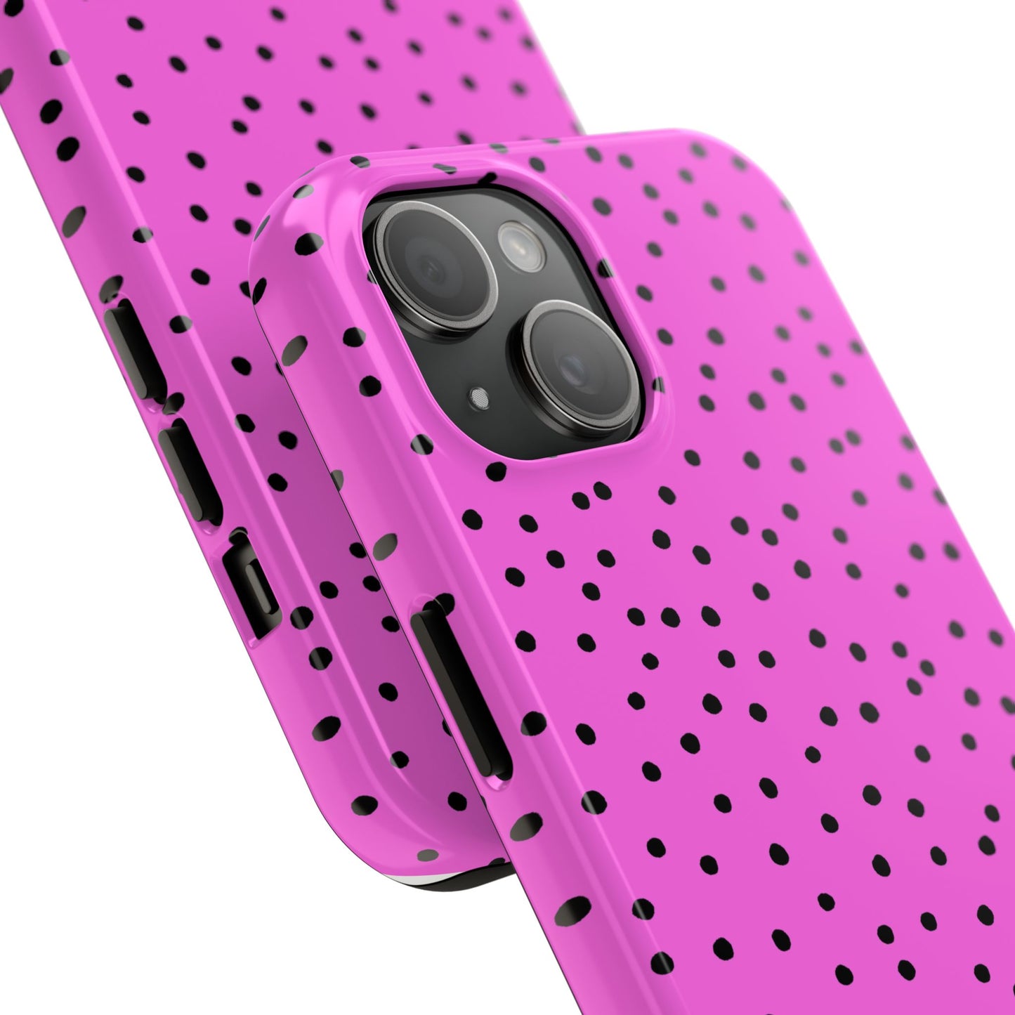 Dinky Dots Hot Pink / Black Phone Case