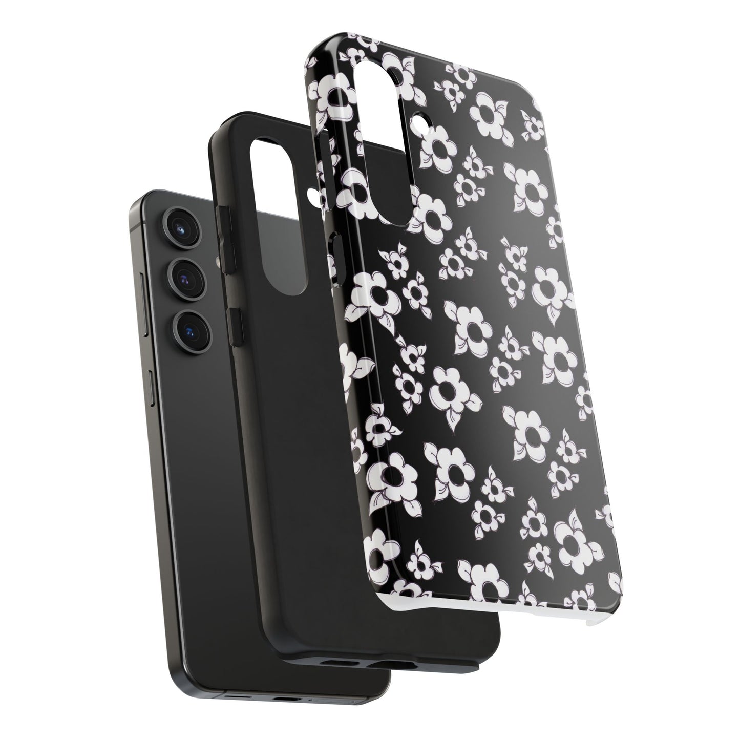 Daisy Cluster Black / White Phone Case