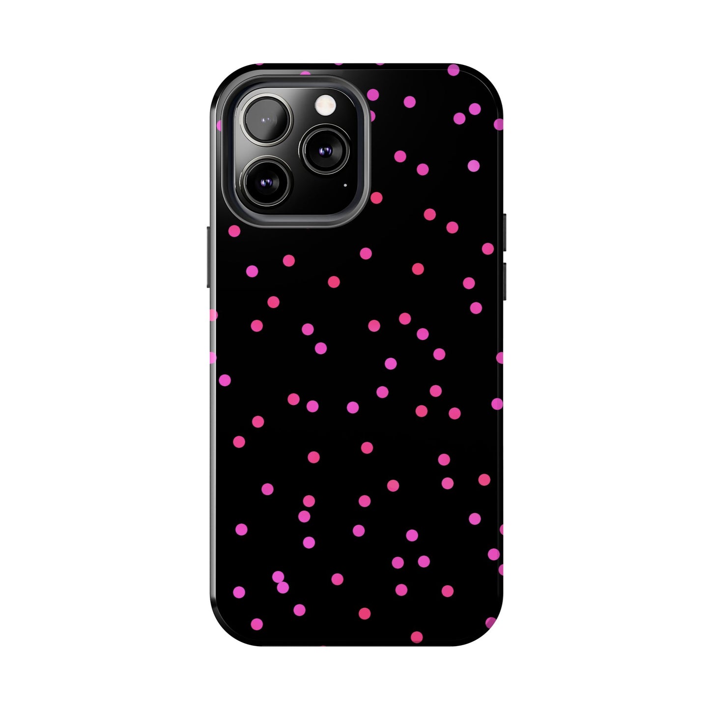Space Dots Black / Cerise Phone Case