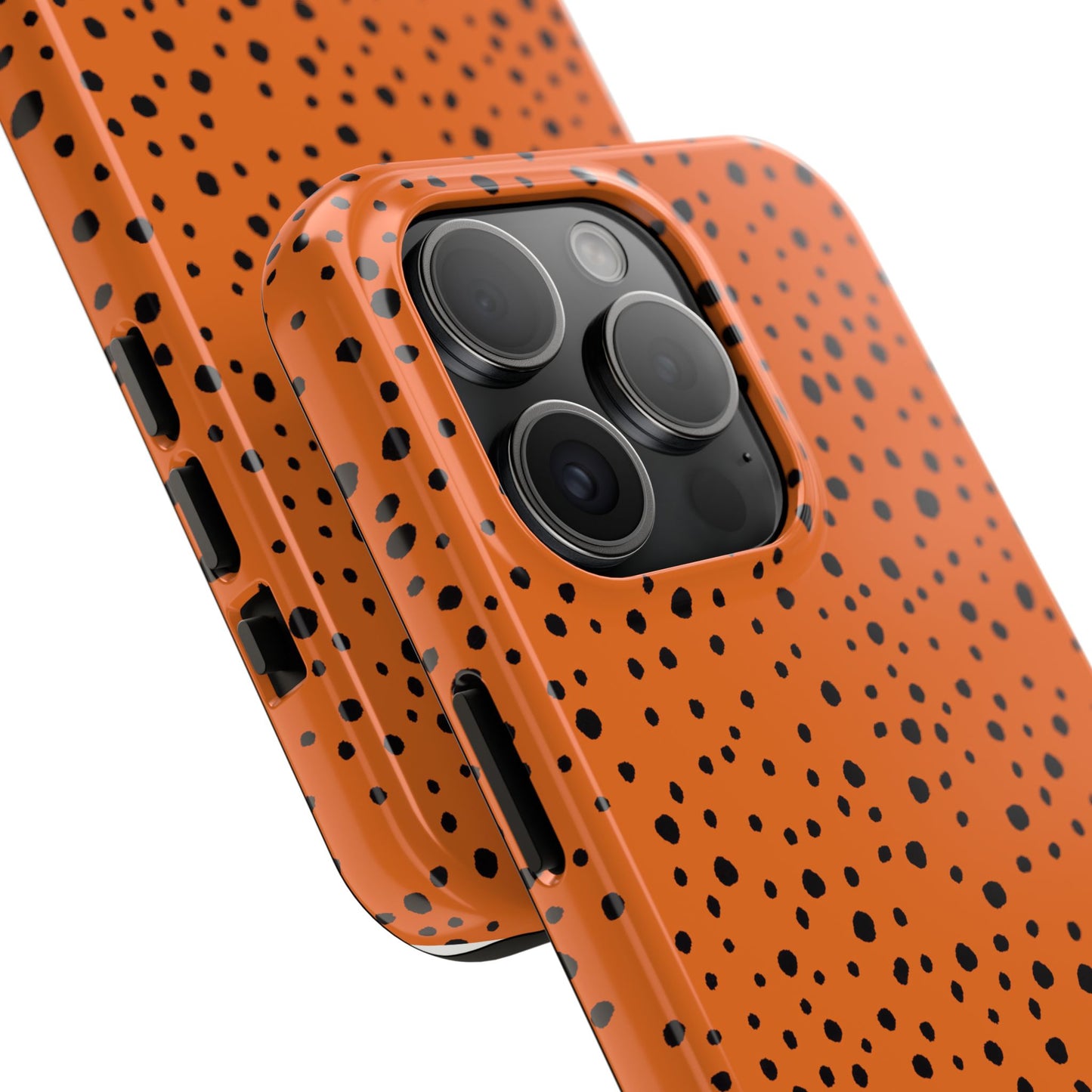Pepper Dots Orange / Black Phone Case