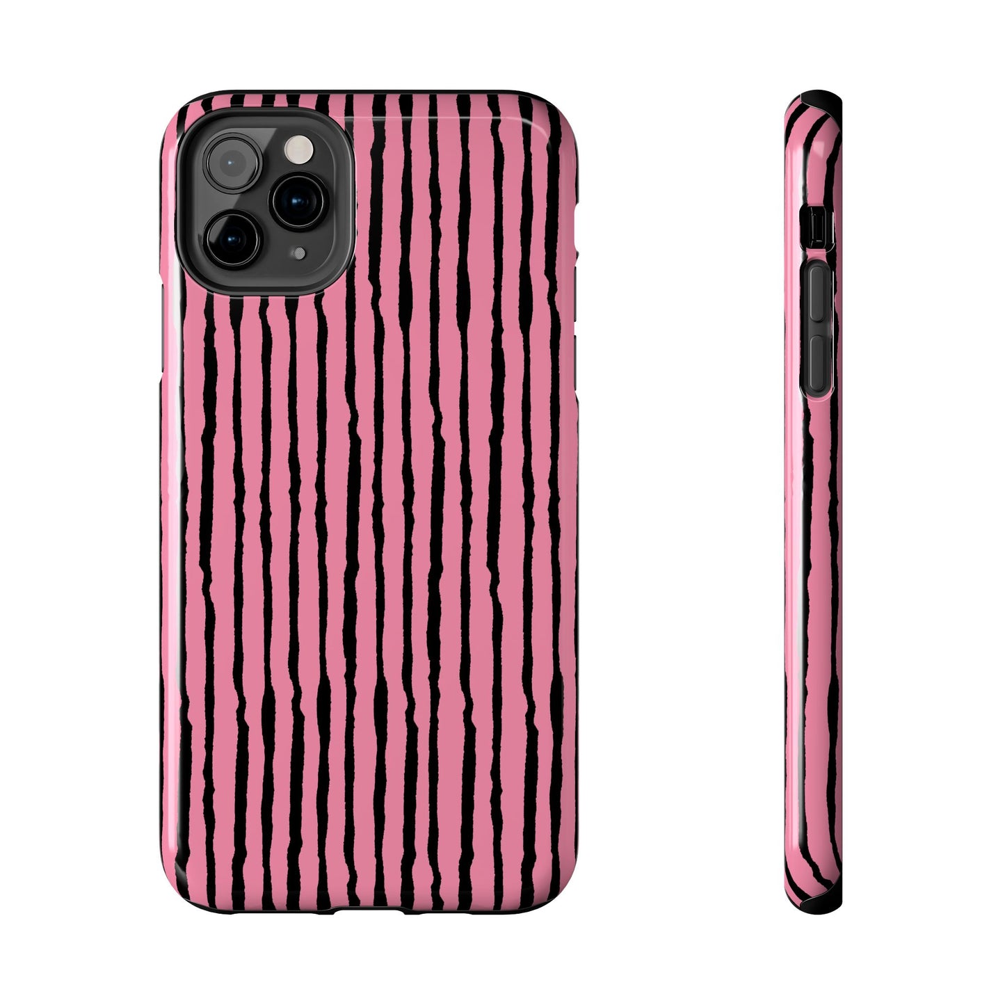 Sorta Stripe Pink / Black Phone Case