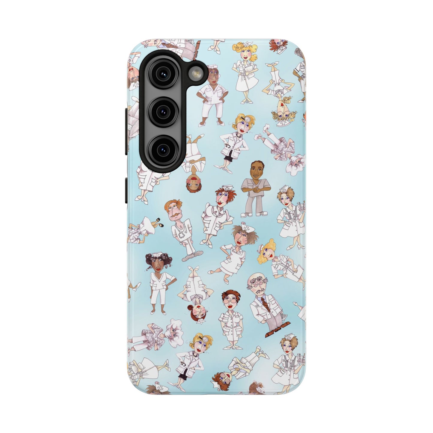 Tossed Nurses Aqua Phone Case