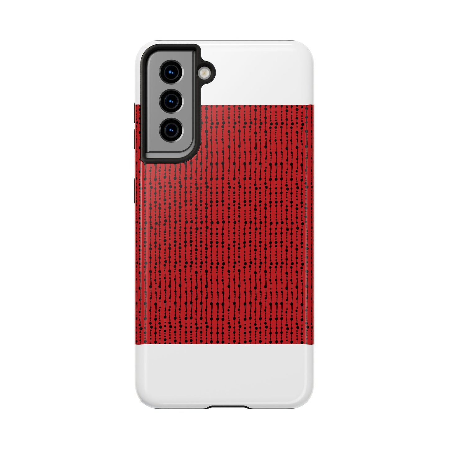 Beaded Curtain Red / Black Phone Case