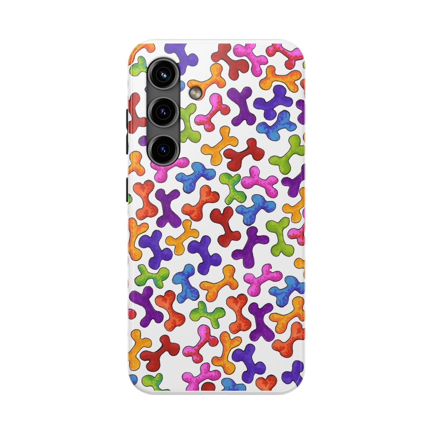 Fancy Bones White / Multi Phone Case