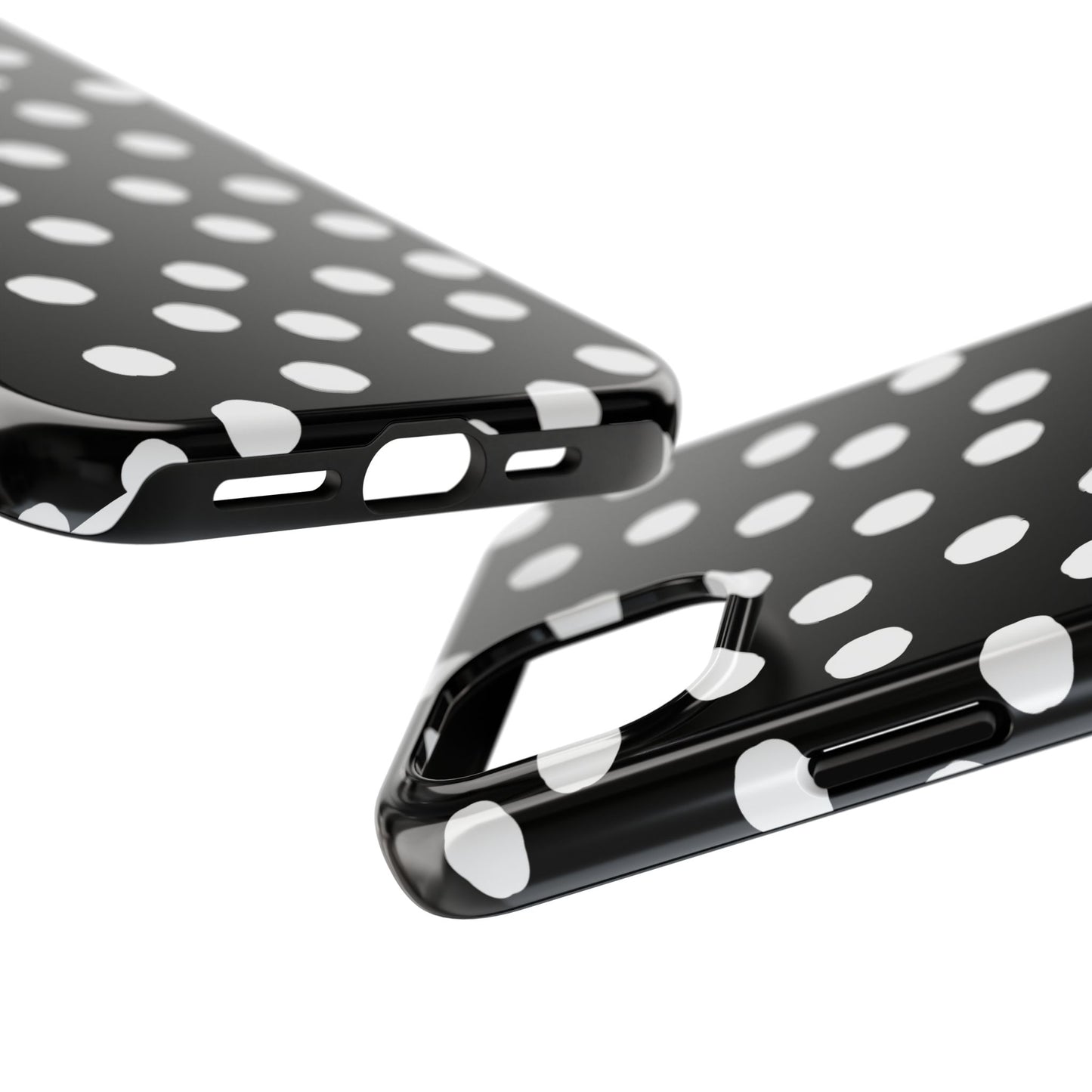 Jumbo Dots Black / White Phone Case
