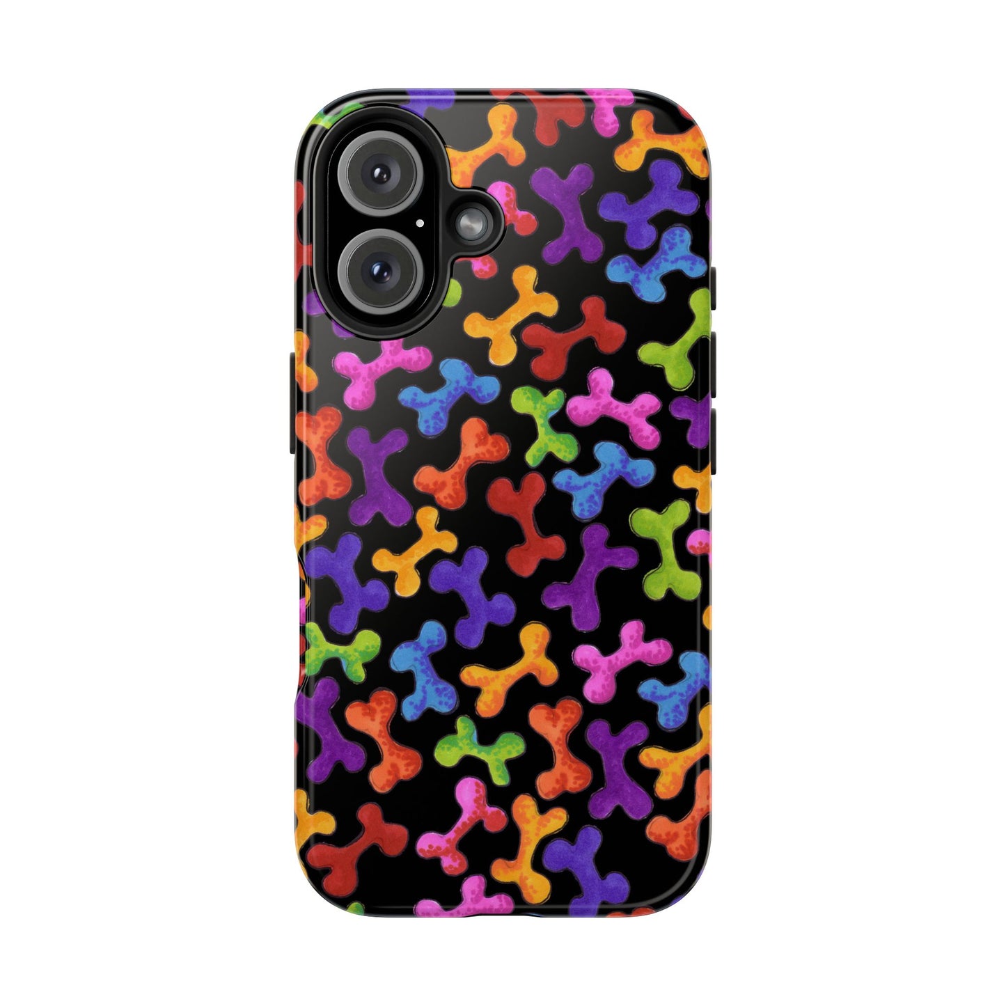 Fancy Bones Black / Multi Phone Case
