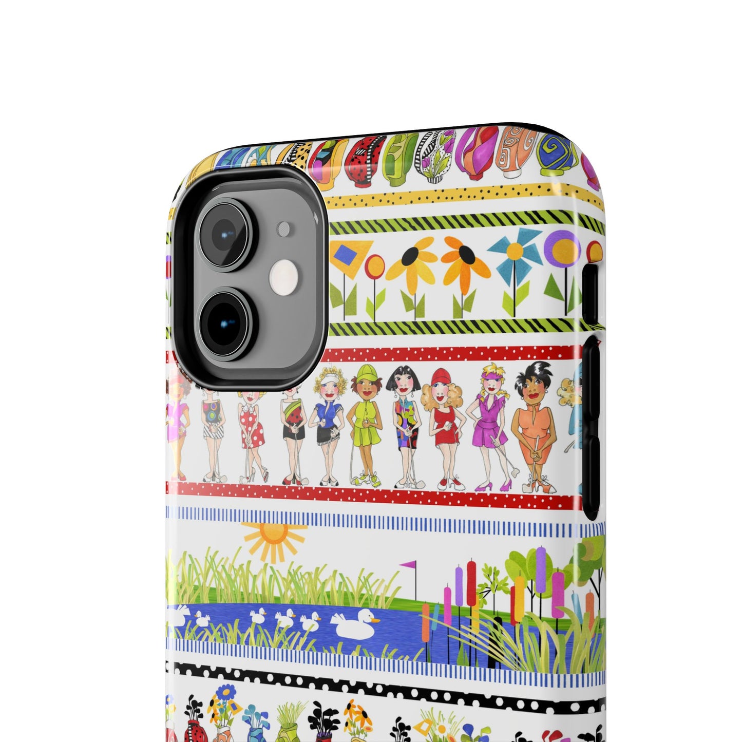 Golf Borders White Phone Case